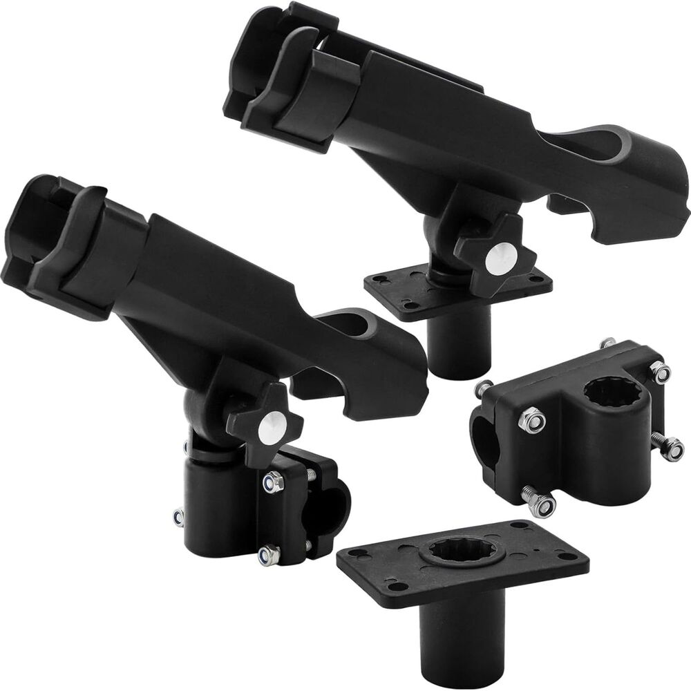 2 Pack Fishing Rod Holder with Combo Mount, Adjustable Fishing Boat Rod Holder